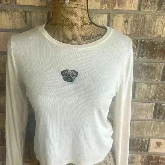 NWOT Wild Fable Women's Long Sleeve Fitted Rib-Knit T-Shirt size L - Picture 4 of 8